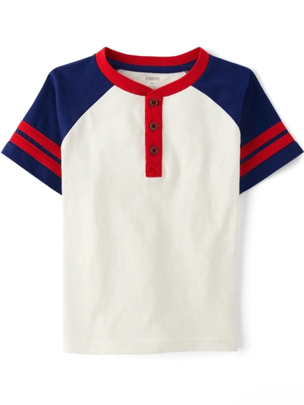 Gymboree Boys Patriotic Red White Blue Plaid Short Set Size 7